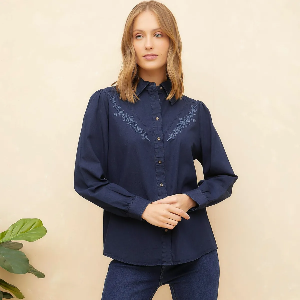 ELLE - Blusa Manga Larga Mujer ELLE