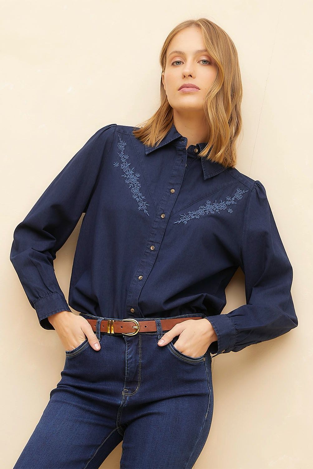 ELLE - Blusa Manga Larga Mujer ELLE