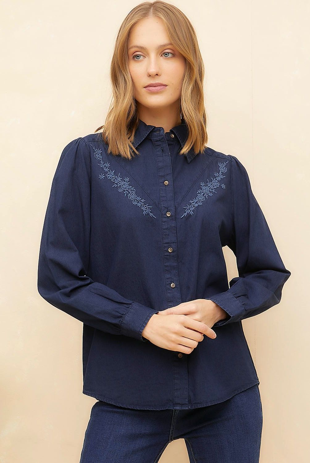 ELLE - Blusa Manga Larga Mujer ELLE
