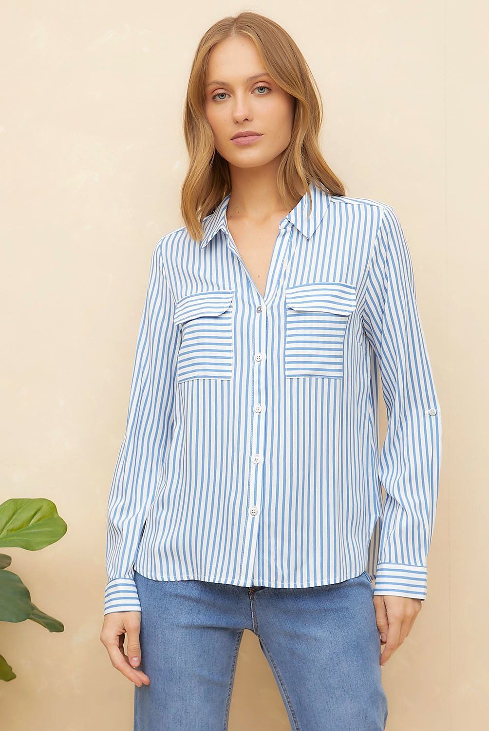 ELLE - Blusa Manga Larga Mujer Elle