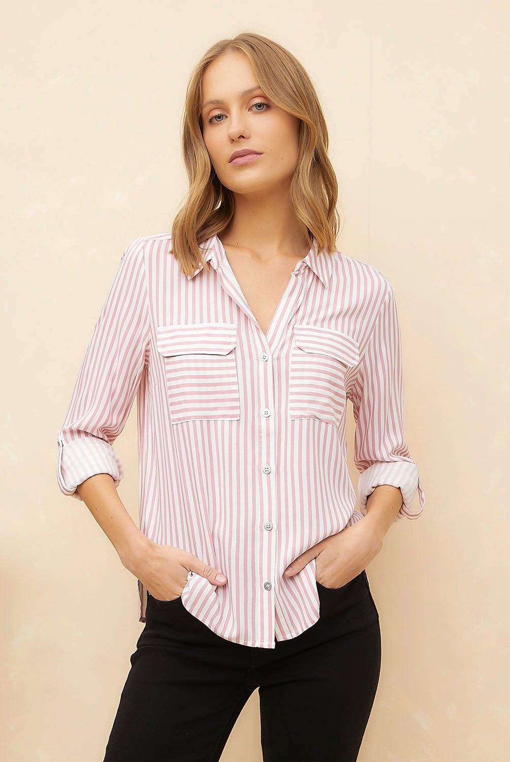 ELLE - Blusa Manga Larga Mujer Elle
