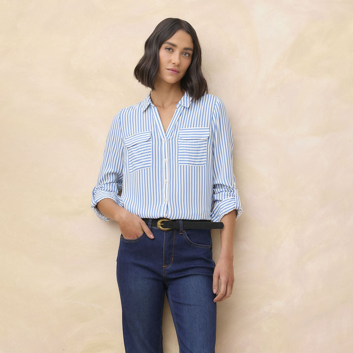 ELLE - Blusa Manga Larga Mujer Elle