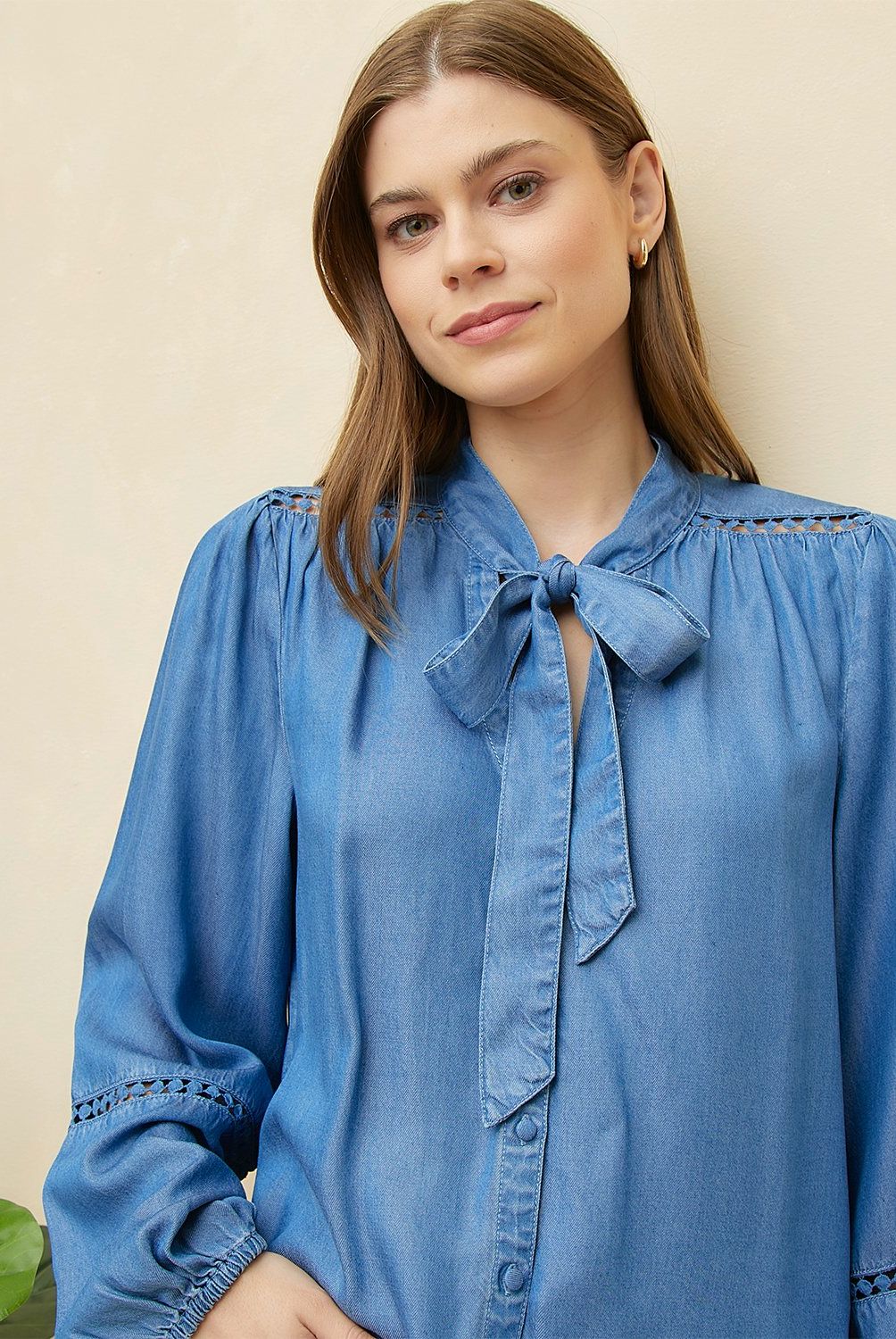 ELLE - Blusa Manga Larga Mujer ELLE
