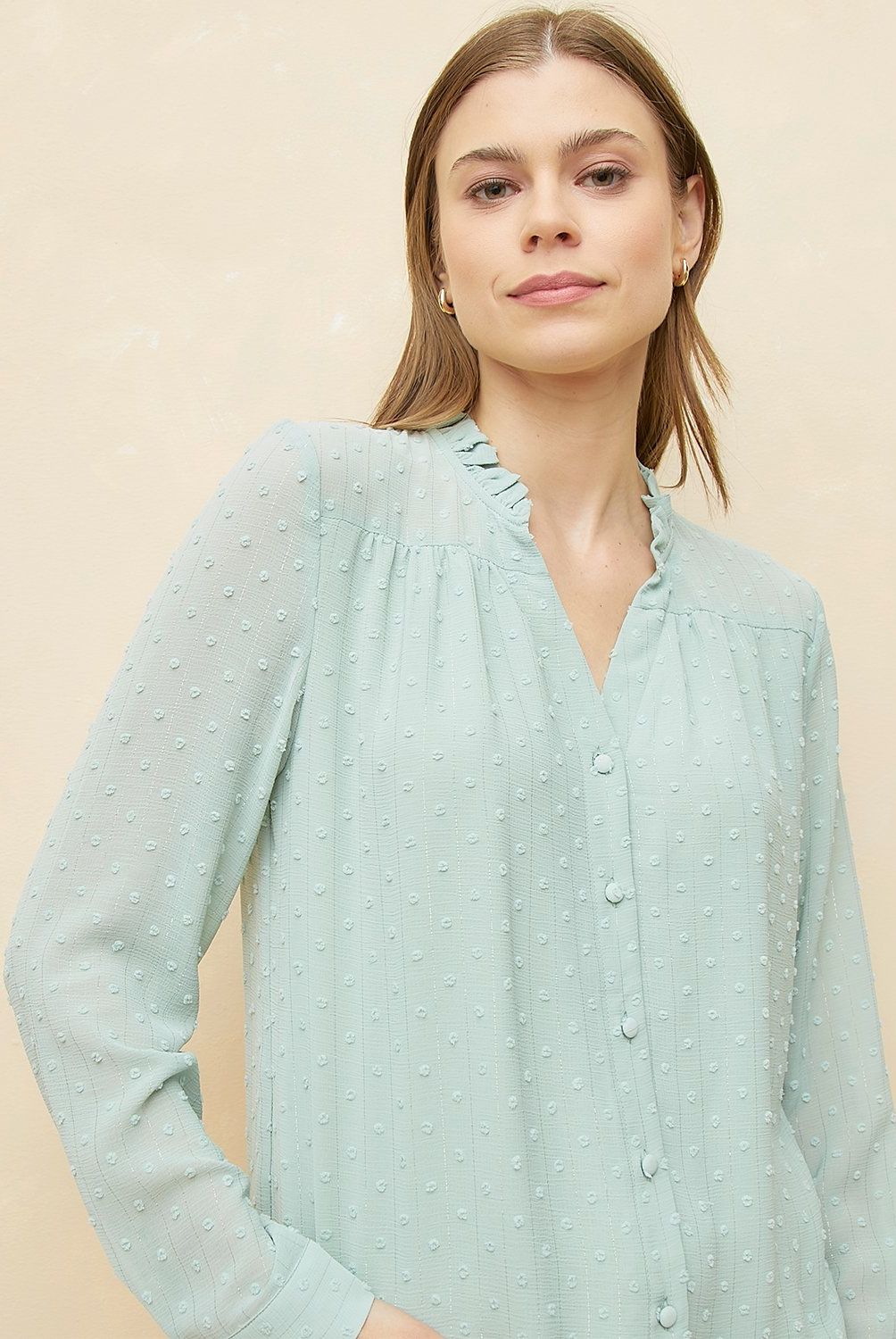 ELLE - Blusa Manga Larga Mujer Elle