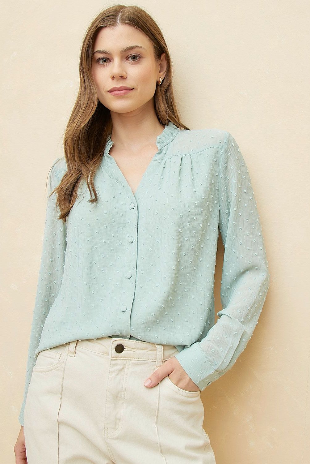 ELLE - Blusa Manga Larga Mujer Elle