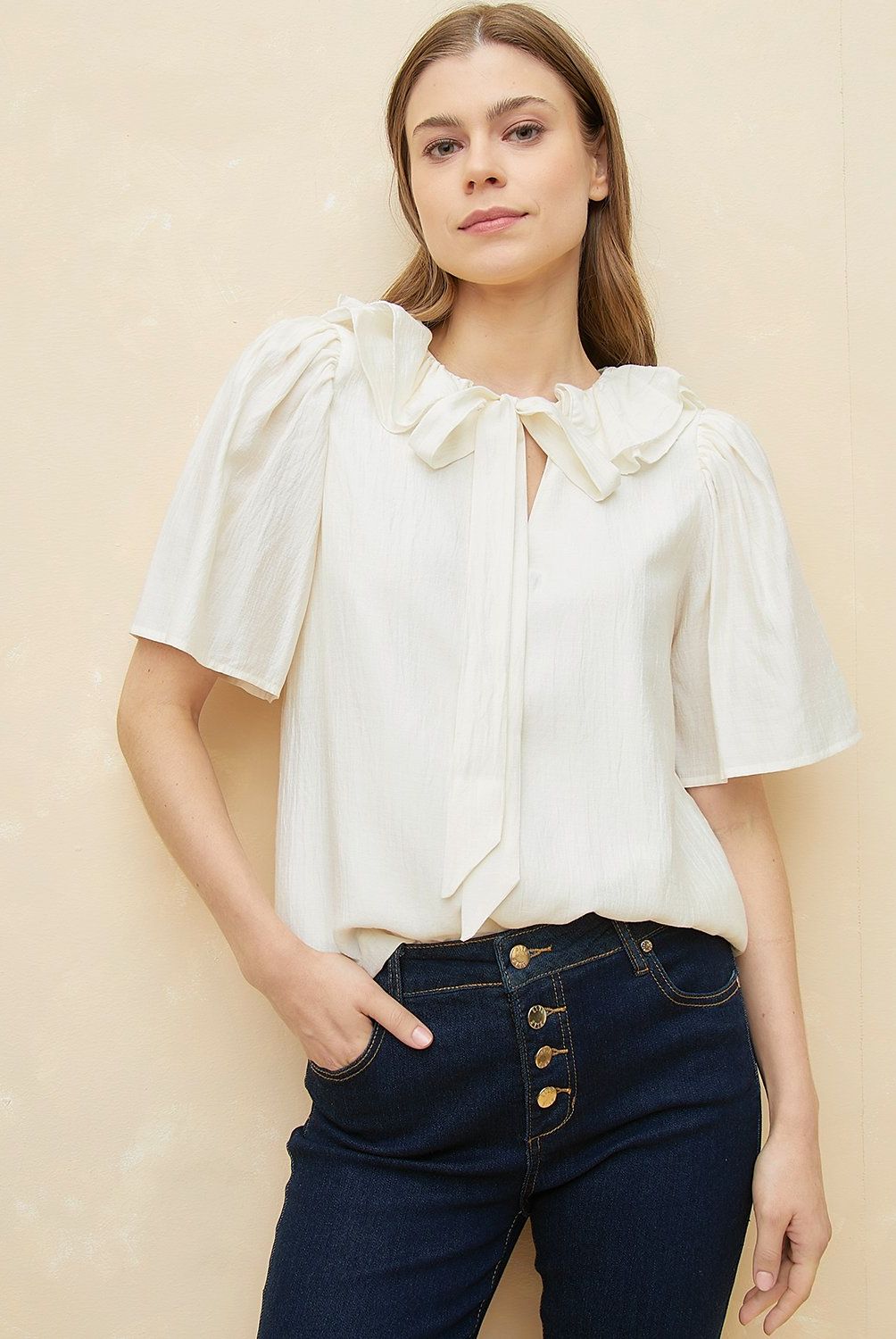 ELLE - Blusa Manga Corta Mujer Elle