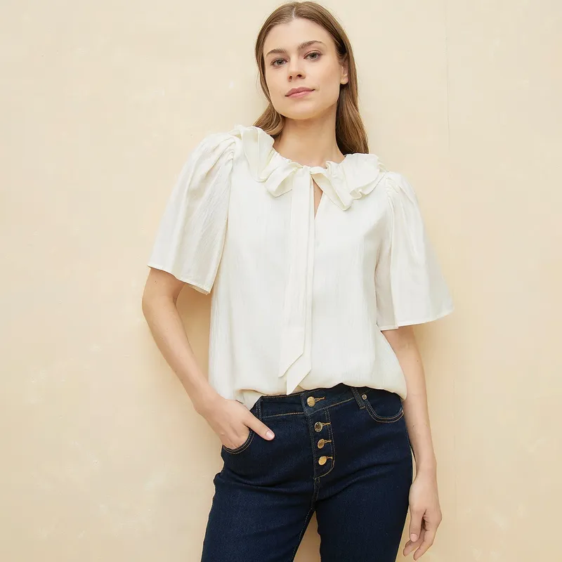 ELLE - Blusa Manga Corta Mujer Elle
