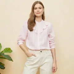ELLE - Blusa Manga Larga Algodón Mujer