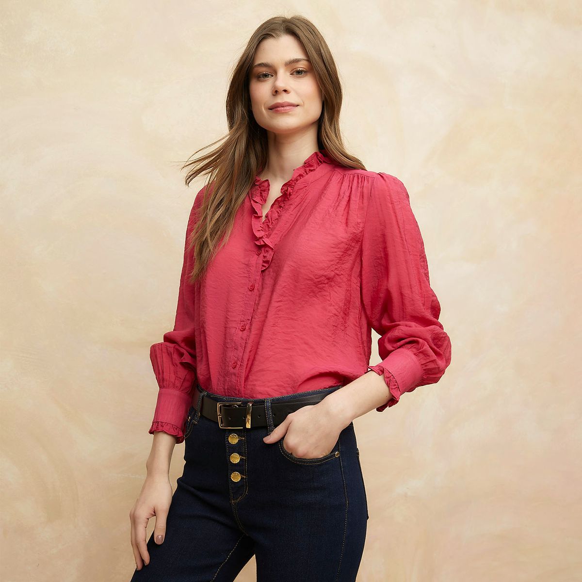 ELLE - Blusa Manga Larga Mujer Elle