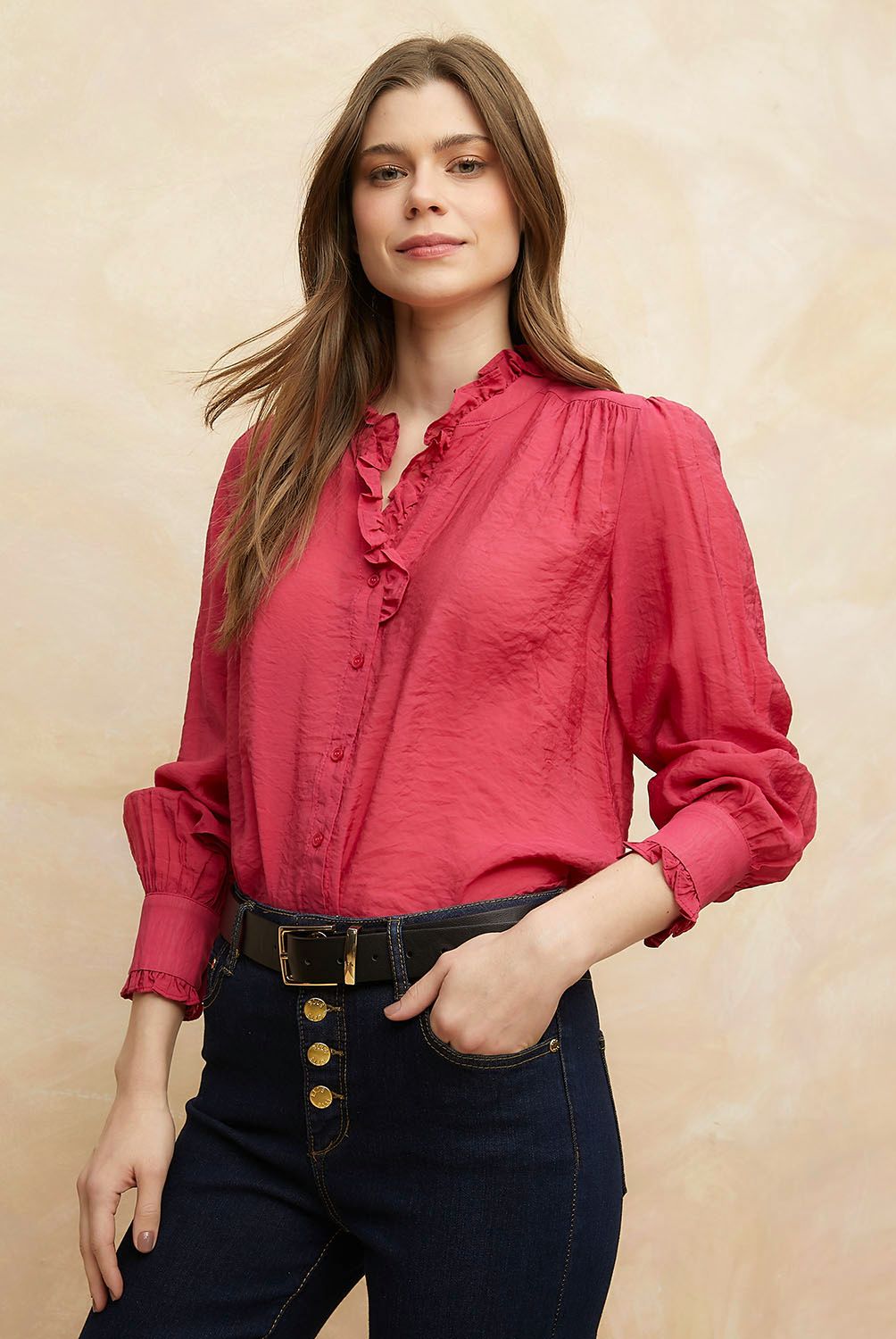 ELLE - Blusa Manga Larga Mujer Elle