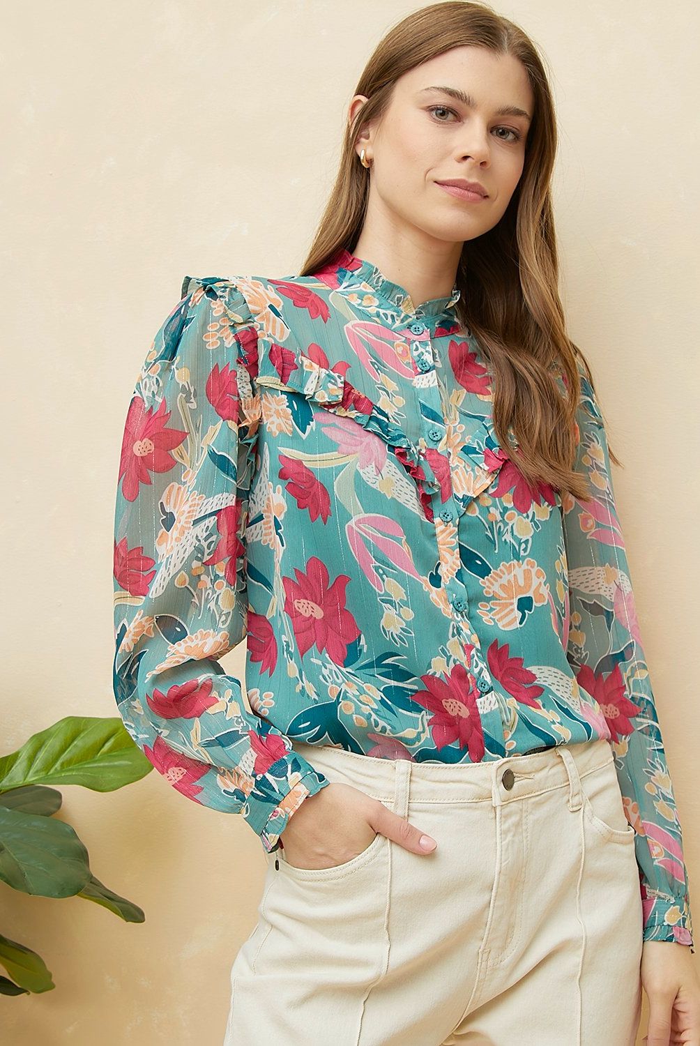 ELLE - Blusa Manga Corta Mujer Elle