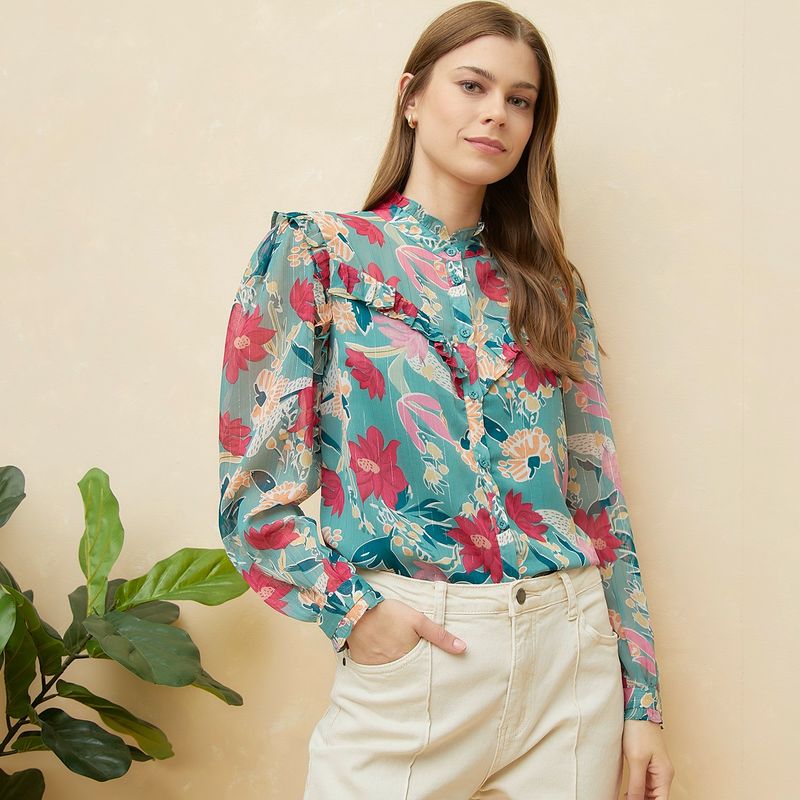 ELLE - Blusa Manga Corta Mujer Elle