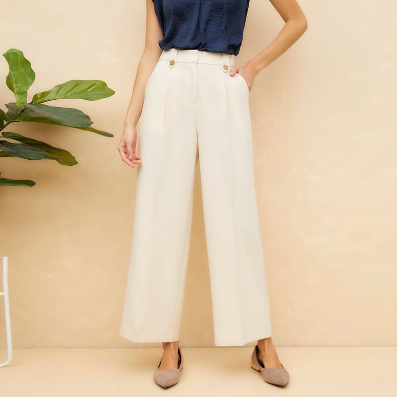 ELLE - Pantalón Recto Mujer Elle