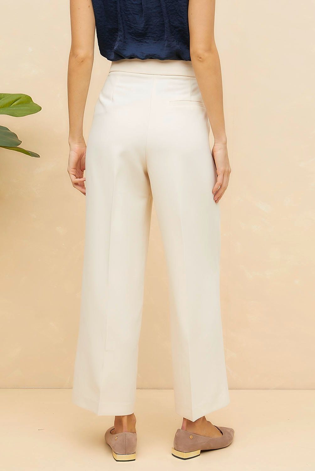 ELLE - Pantalón Recto Mujer Elle