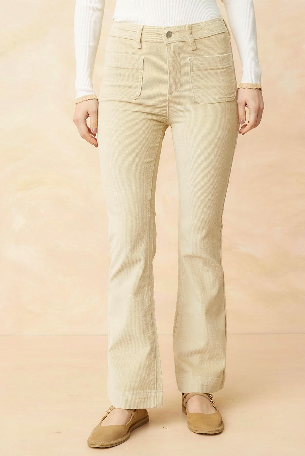 ELLE - Pantalón Flare Mujer Elle