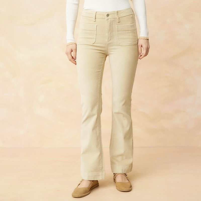 ELLE - Pantalón Flare Mujer Elle