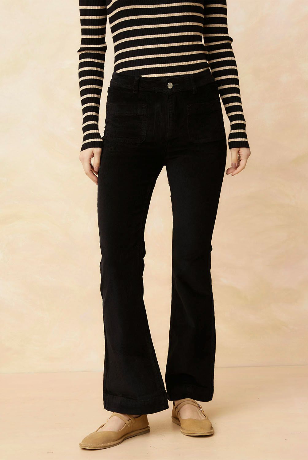 ELLE - Pantalón Flare Mujer Elle