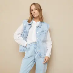 UNIVERSITY CLUB - Chaqueta Sin Manga Mujer Algodón