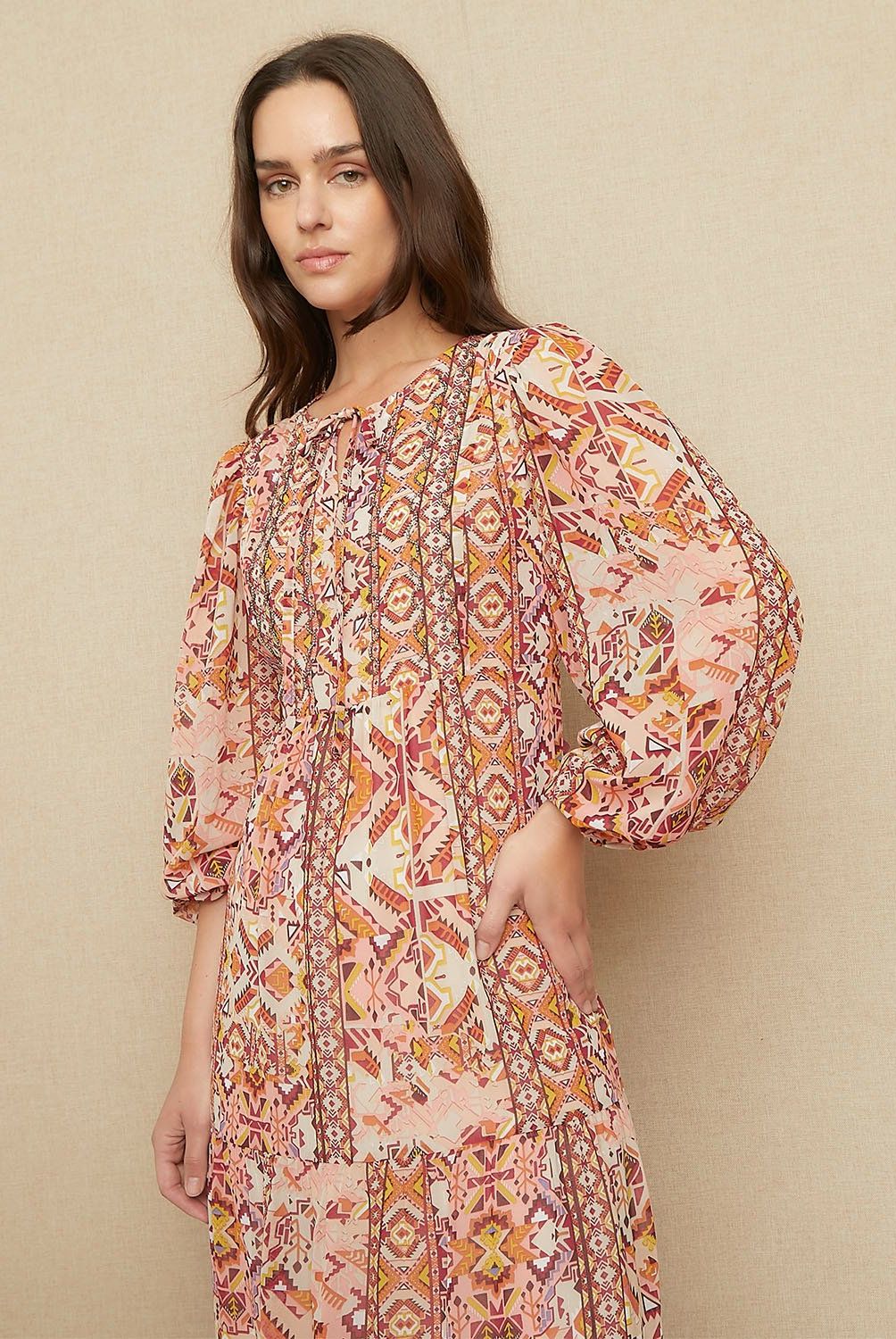 UNIVERSITY CLUB - Vestido Largo Mujer University Club Estampado