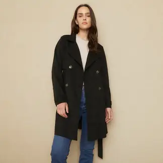 UNIVERSITY CLUB - Chaqueta Suede Con Cinturón Mujer