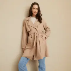 UNIVERSITY CLUB - Chaqueta Suede Con Cinturón Mujer