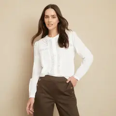 UNIVERSITY CLUB - Blusa Manga Larga Algodón Mujer