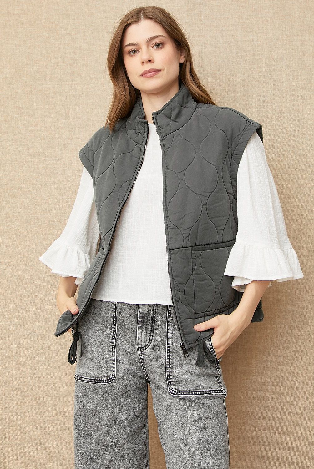 UNIVERSITY CLUB - Chaleco University Club Acolchado Casual Mujer