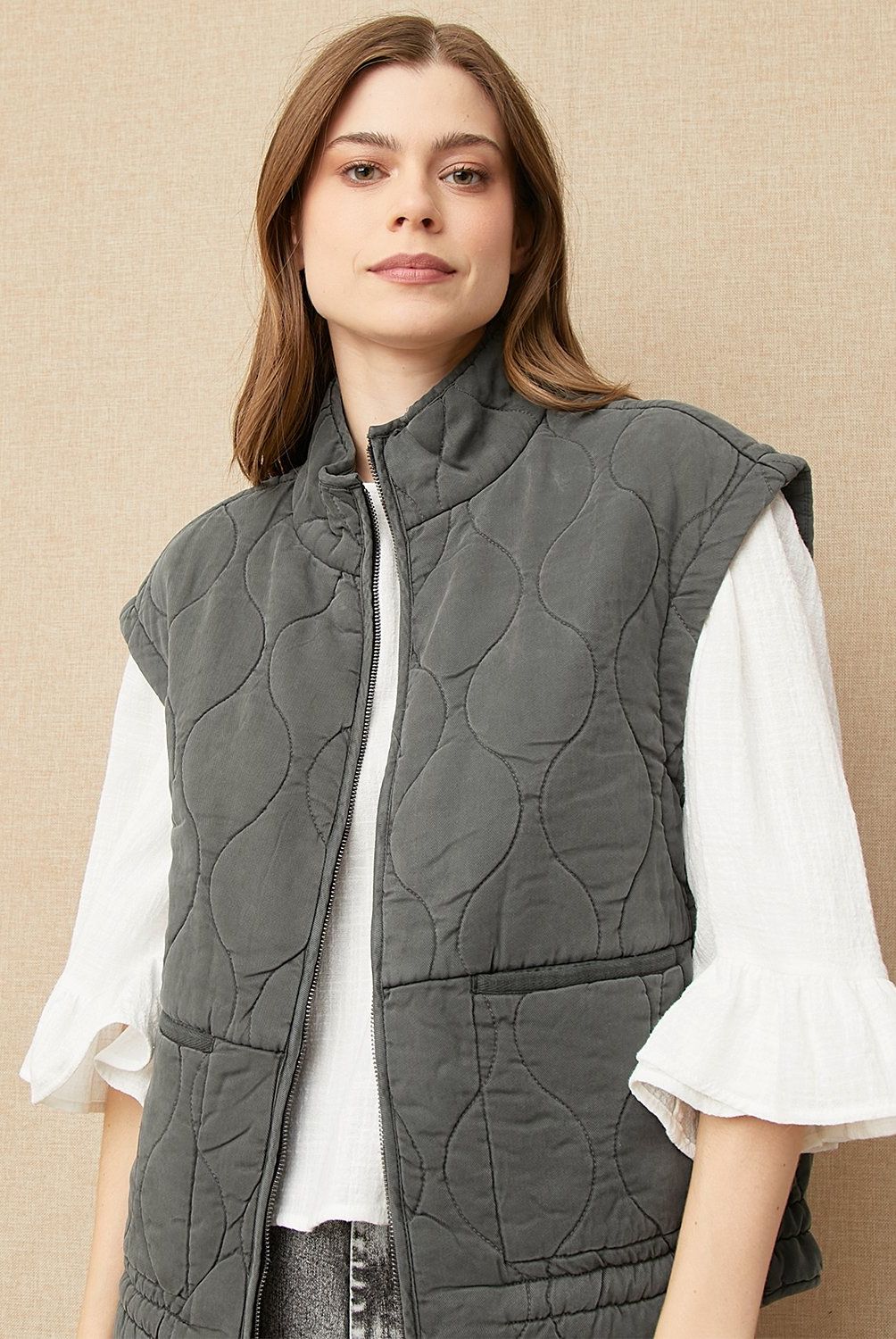 UNIVERSITY CLUB - Chaleco University Club Acolchado Casual Mujer
