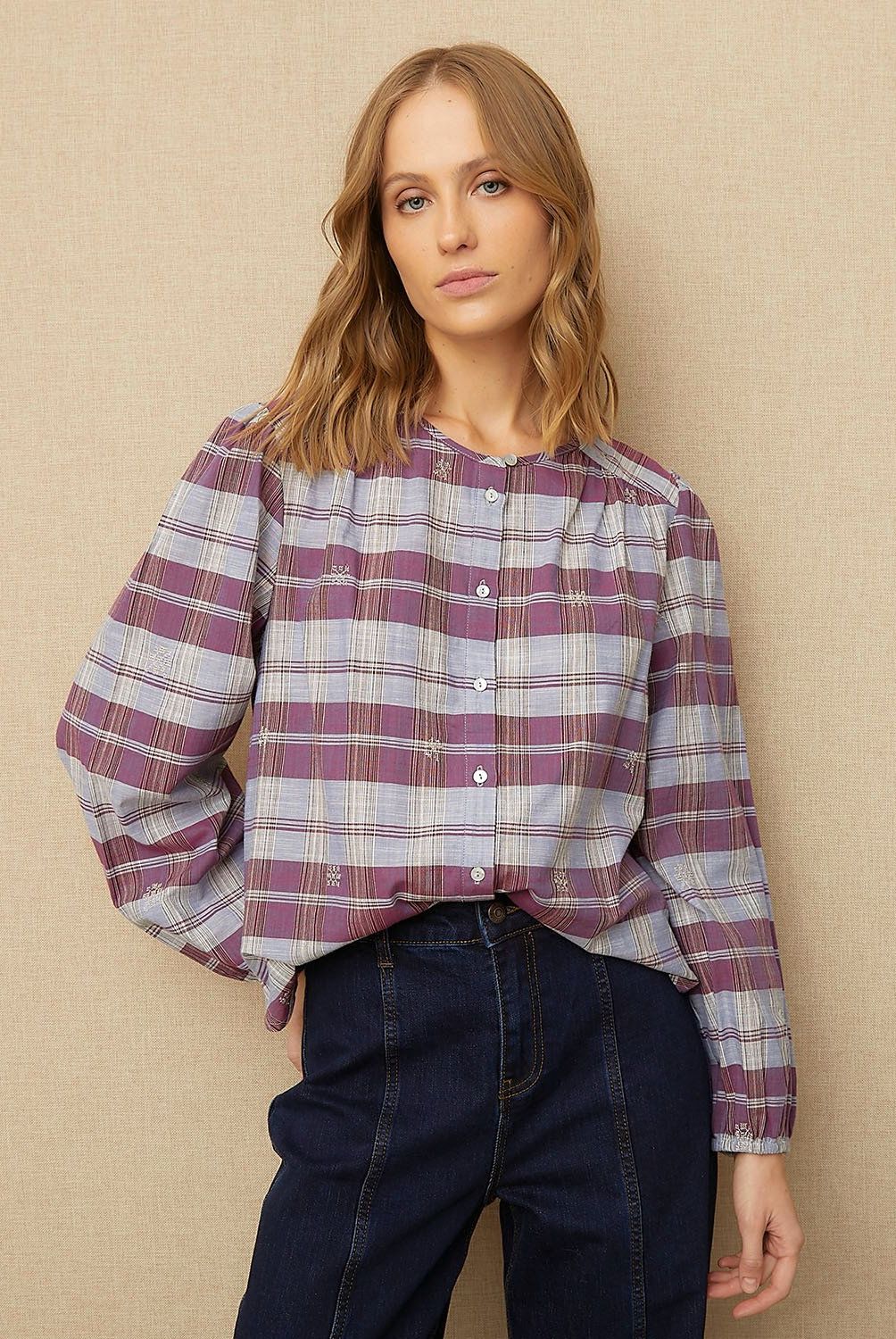UNIVERSITY CLUB - Blusa Manga Larga Algodón Mujer University Club