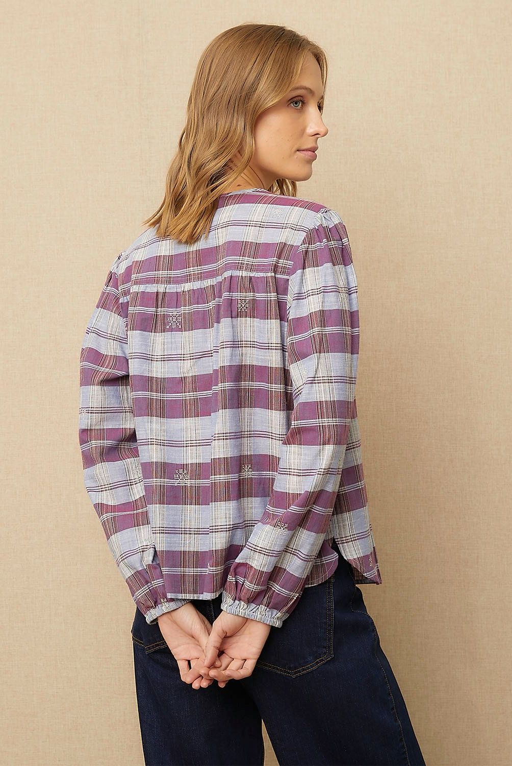 UNIVERSITY CLUB - Blusa Manga Larga Algodón Mujer University Club