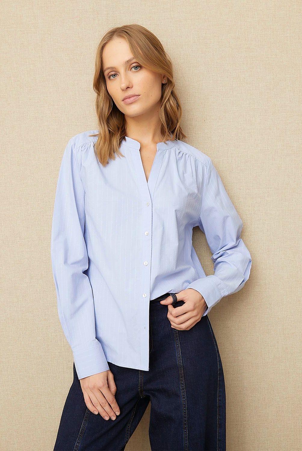 UNIVERSITY CLUB - Blusa Manga Larga Algodón Mujer University Club