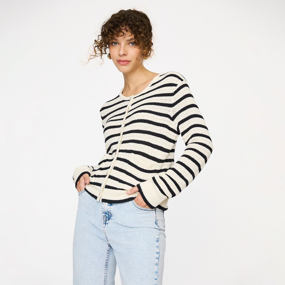 UNIVERSITY CLUB - Cardigan University Club Rayas Mujer Manga Larga