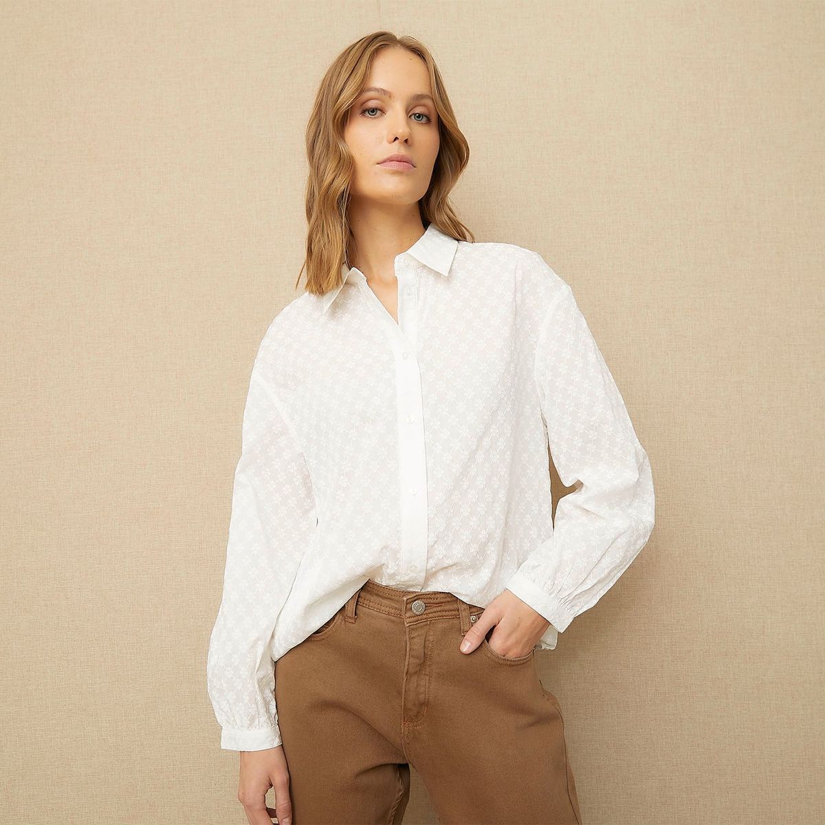 UNIVERSITY CLUB - Blusa Manga Larga Algodón Mujer University Club