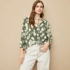 UNIVERSITY CLUB - Blusa Manga Larga Mujer Viscosa