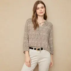 UNIVERSITY CLUB - Blusa Manga Larga Mujer Viscosa