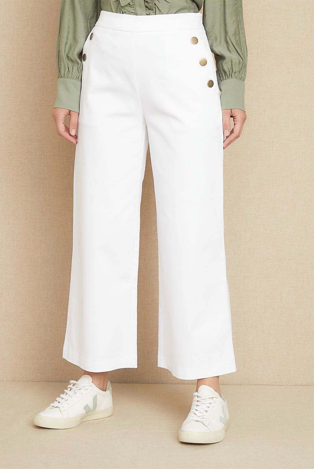 UNIVERSITY CLUB - Pantalón Flare Mujer University Club Tiro Medio
