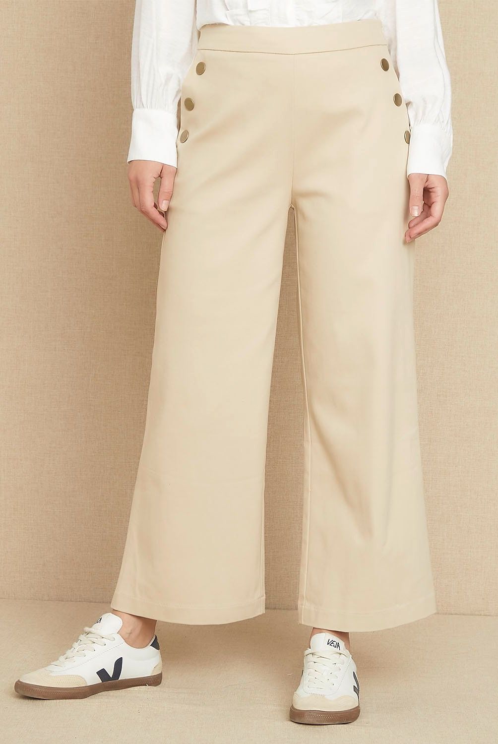 UNIVERSITY CLUB - Pantalón Flare Mujer University Club Tiro Medio