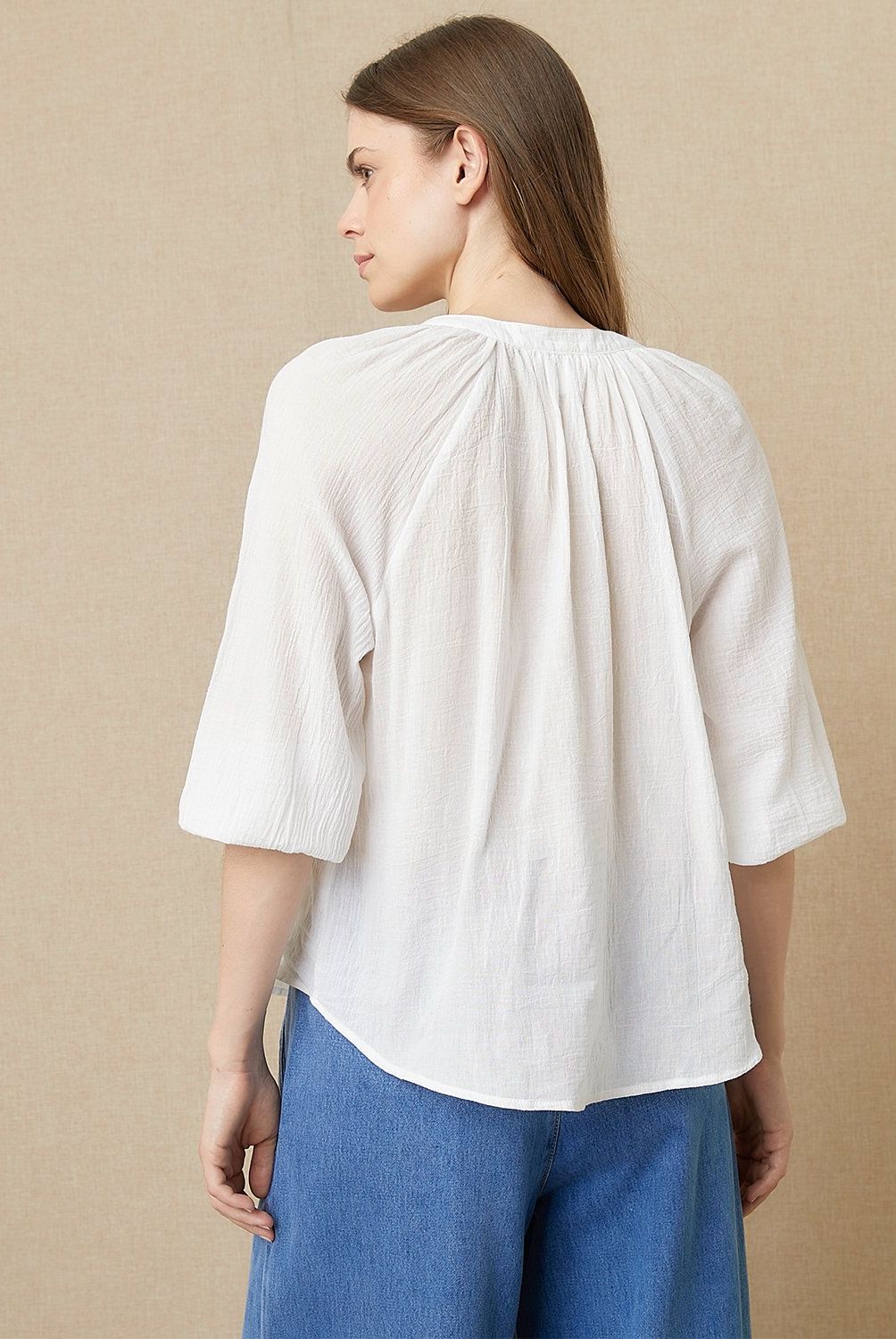 UNIVERSITY CLUB - Blusa University Club Estampada Manga Larga Mujer Algodón