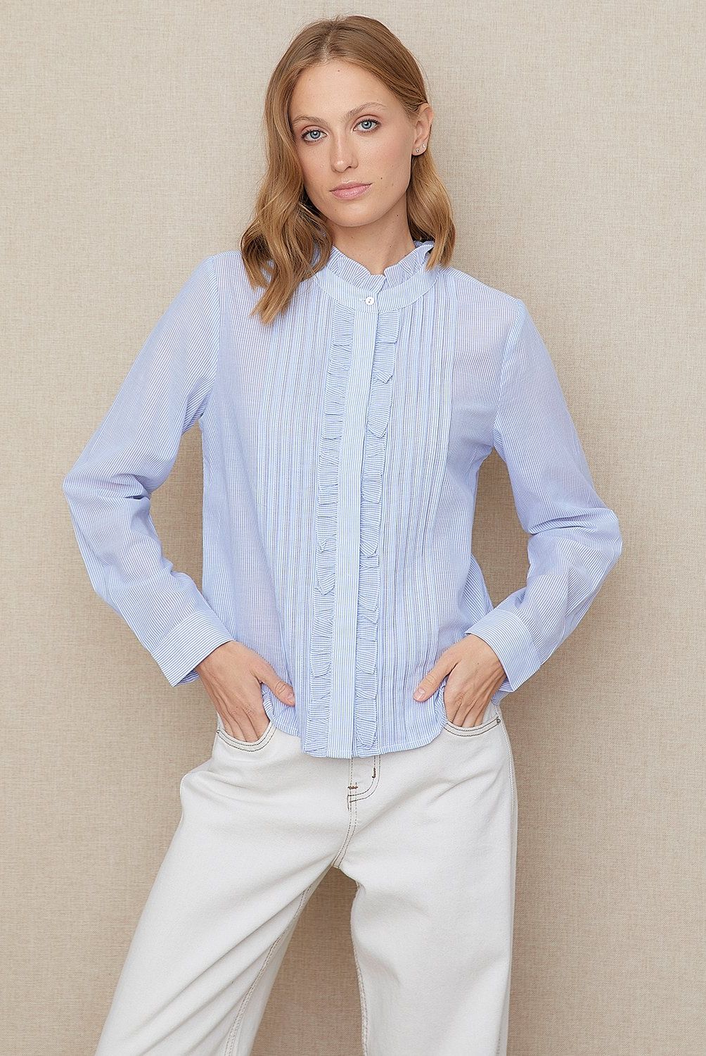 UNIVERSITY CLUB - Blusa Manga Larga Algodón Mujer University Club