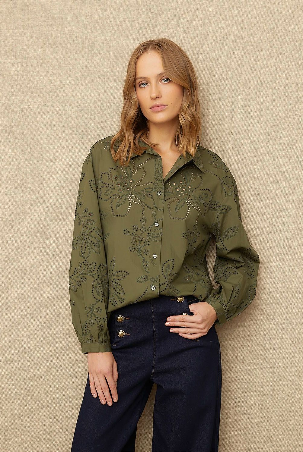 UNIVERSITY CLUB - Blusa Manga Larga Algodón Mujer University Club