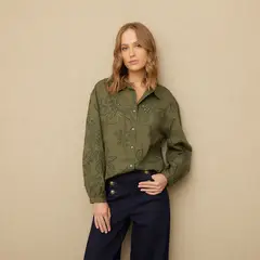UNIVERSITY CLUB - Blusa Manga Larga Algodón Mujer
