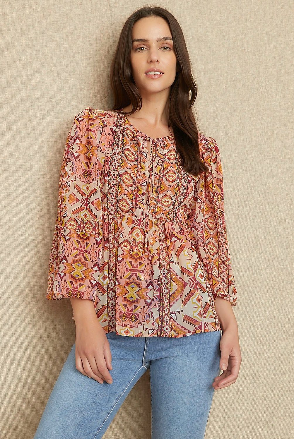 UNIVERSITY CLUB - Blusa Manga Larga Mujer University Club Estampada
