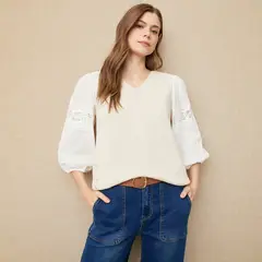 UNIVERSITY CLUB - Sweater Sin Mangas Cuello V Mujer