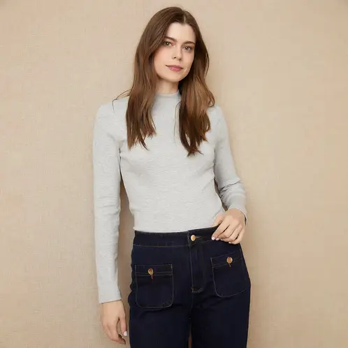 UNIVERSITY CLUB - Polera Manga Larga Algodón Mujer