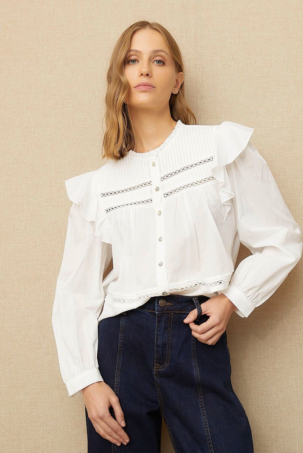 UNIVERSITY CLUB - Blusa Manga Larga Algodón Mujer University Club