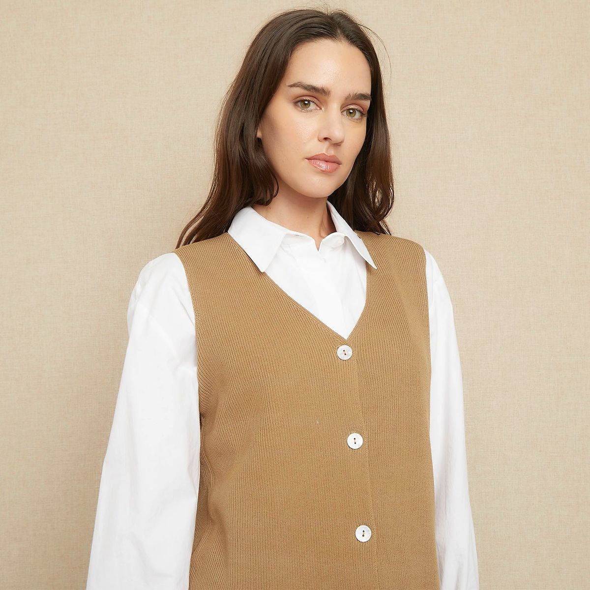 UNIVERSITY CLUB - Chaleco University Club Sin Mangas Cuello V Mujer