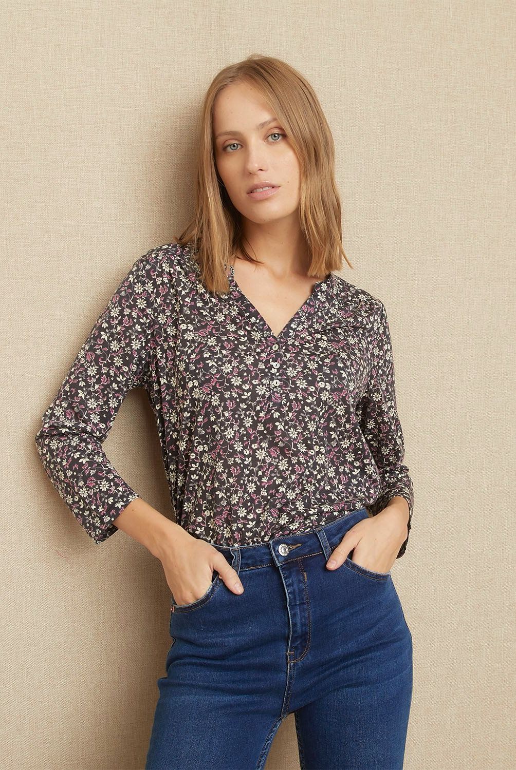 UNIVERSITY CLUB - Polera Mujer University Club Manga 3/4 Casual