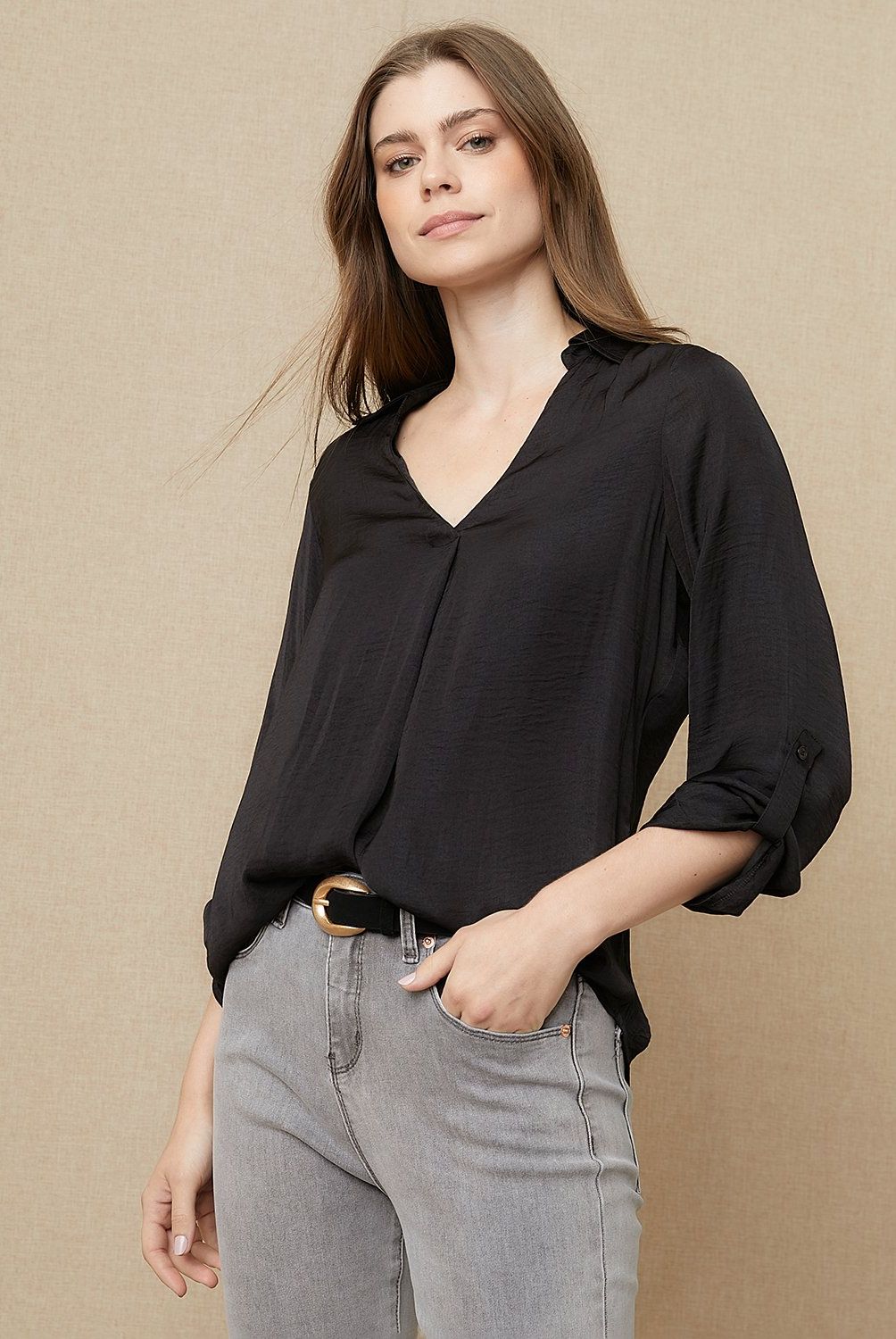 UNIVERSITY CLUB - Blusa Mujer University Club Manga Larga Cuello V