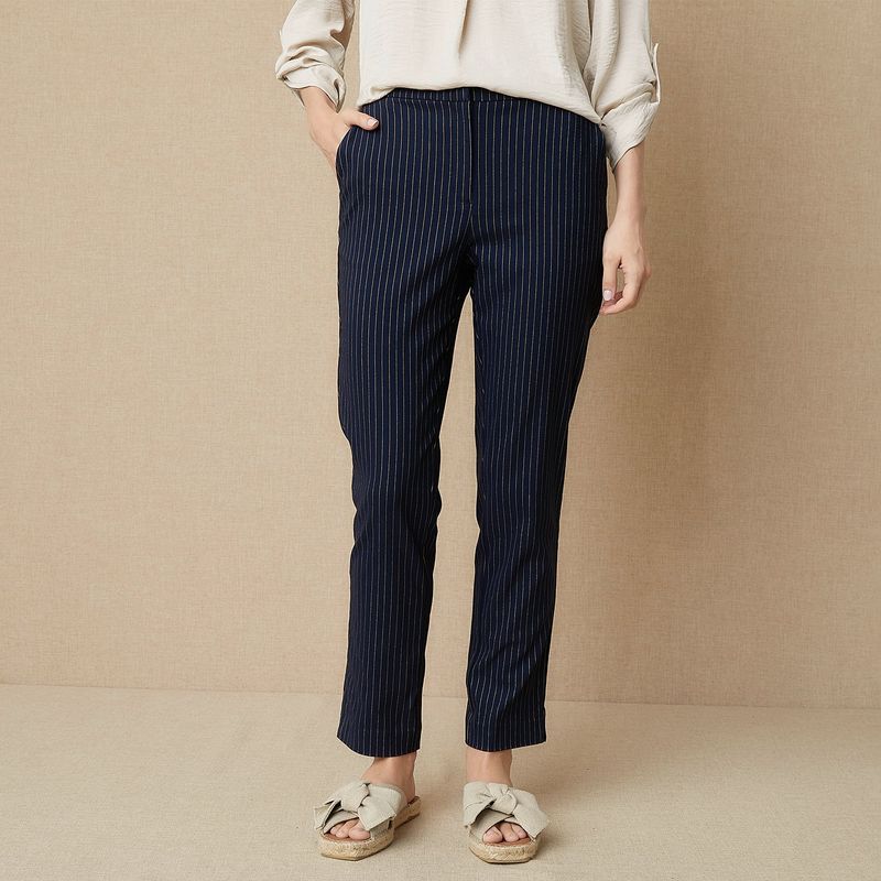 UNIVERSITY CLUB - Pantalón Mujer University Club Viscosa Straight Tiro Alto