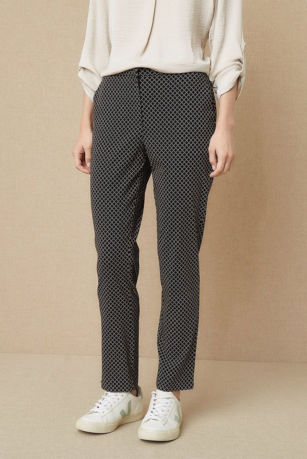 UNIVERSITY CLUB - Pantalón Mujer University Club Viscosa Straight Tiro Alto